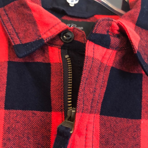J.Crew black and red plaid shacket shirt-jacket wool blend- NWOT Sz S - Picture 3 of 7